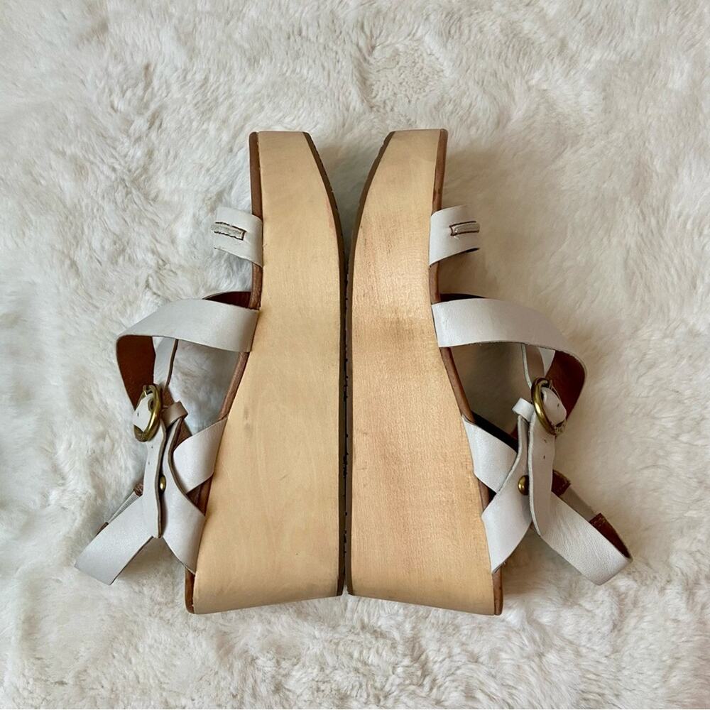 FOSSIL Leather Platform Sandals - Picture 6 of 9